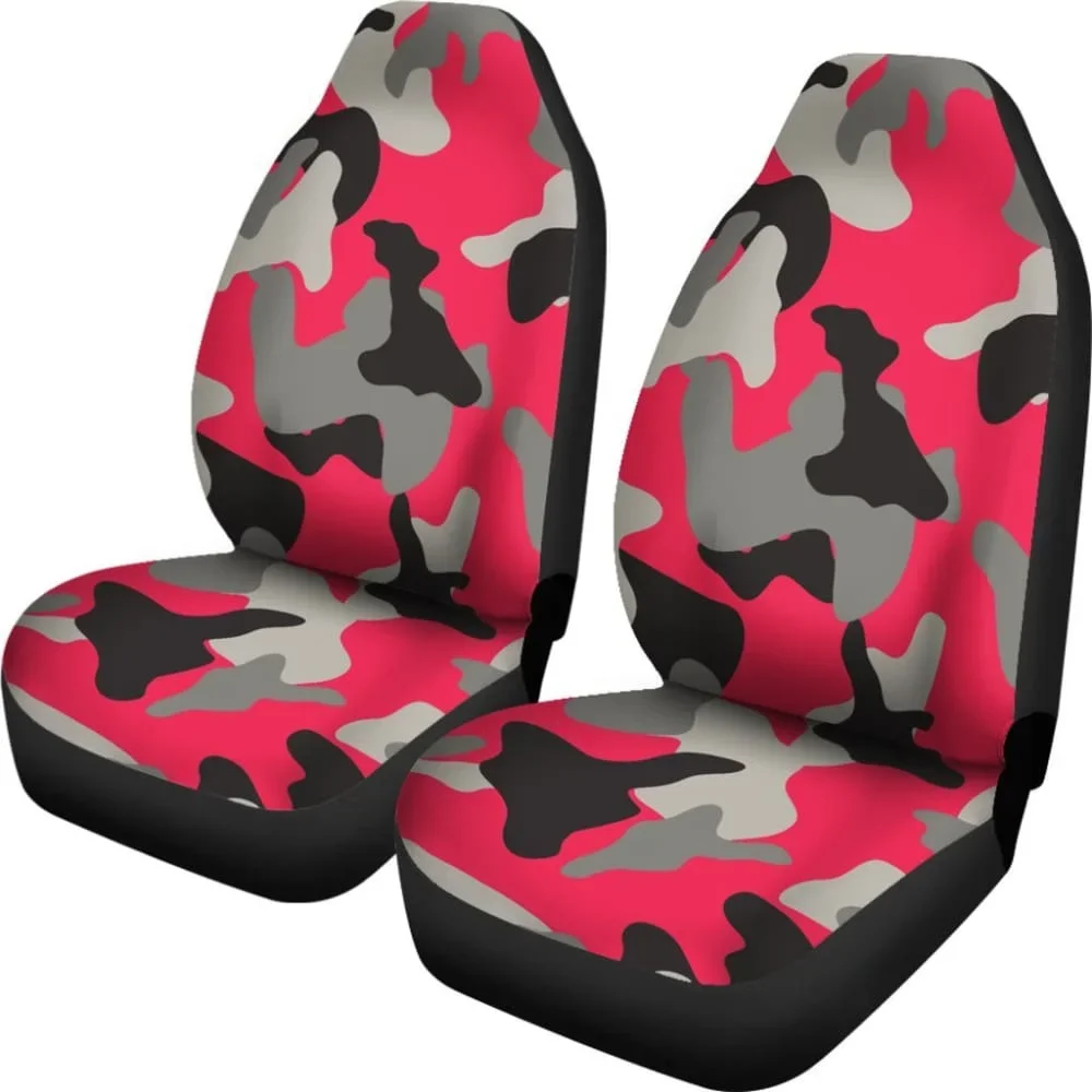 Woman Army Style Car Seat Cover,Pack of 2 Universal Front Seat Protective Cover