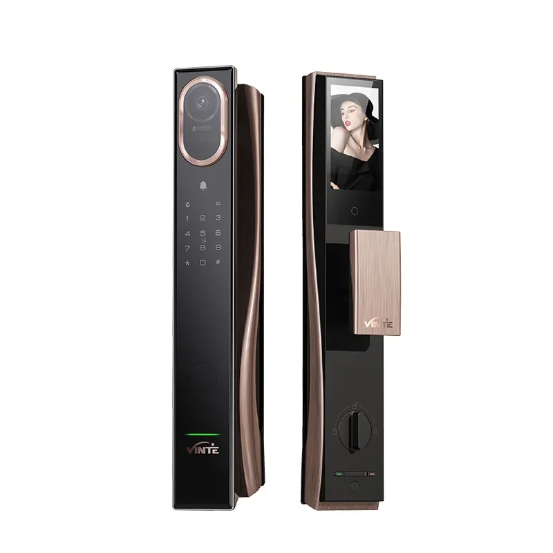 

High-End Full Automatic Video Voice With Camera 3D face Recognition Security lock Smart Video Intercom Fingerprint Door Lock