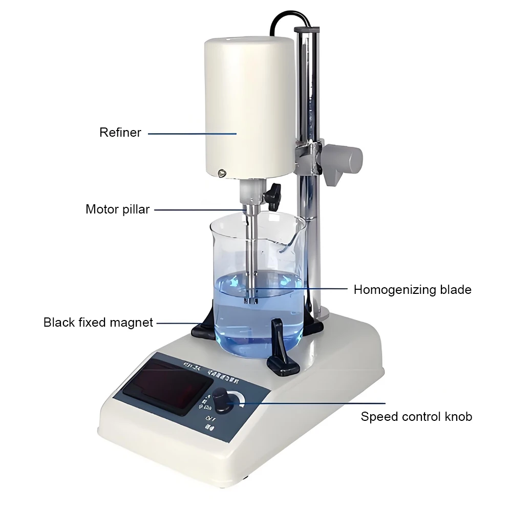 FSH-2A Adjustable High-Speed Homogenizer Disperser Laboratory Homogenizer Digital Display Emulsifying Electric Mixer Crusher