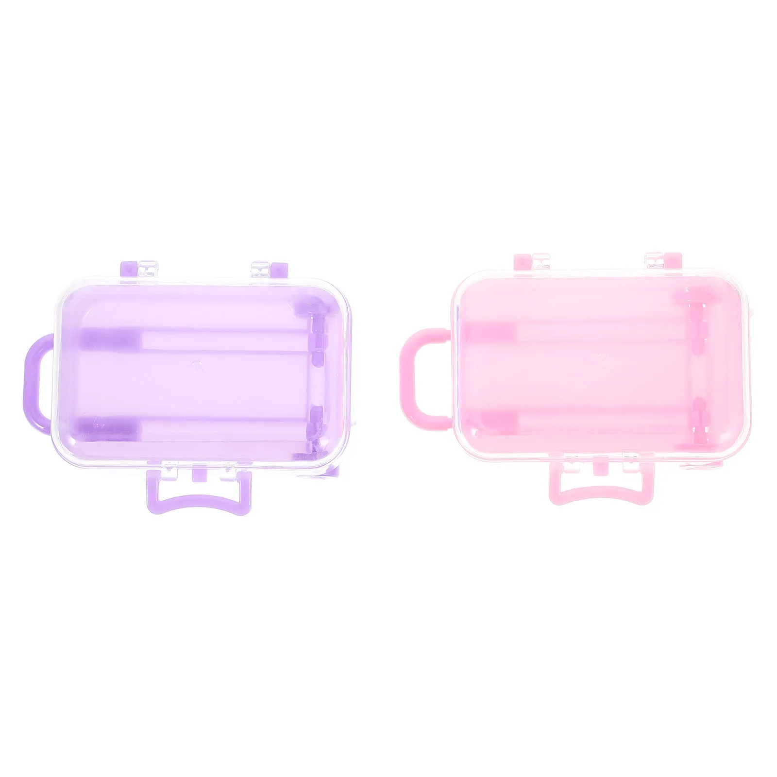 

2 Pcs Suitcase Accessories Model Decoration Decorate Mini Adornment Luggage Suitcases