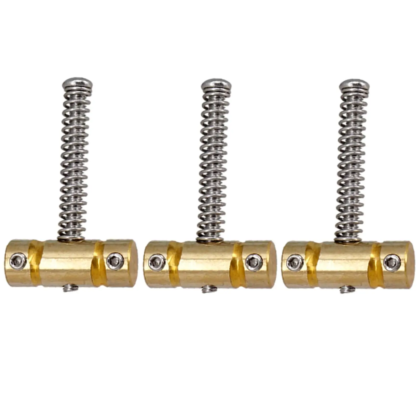【Hot】3 Pieces Guitar Compensated Bridge Brass Saddles Set Professional Brass Saddles for Electric Guitar Replace Part