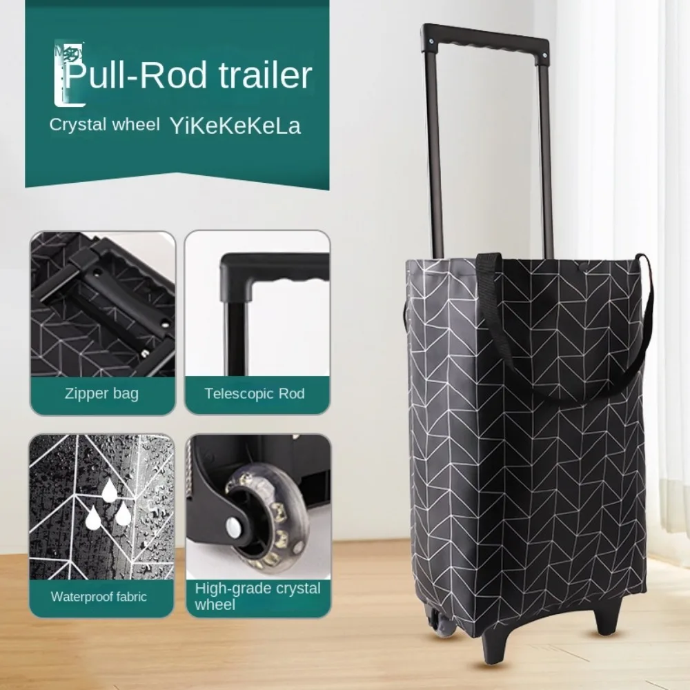 Carrello della spesa universale per uso domestico con ruote borsa portatile pieghevole impermeabile carrello da arrampicata Trolley Shopping Bag