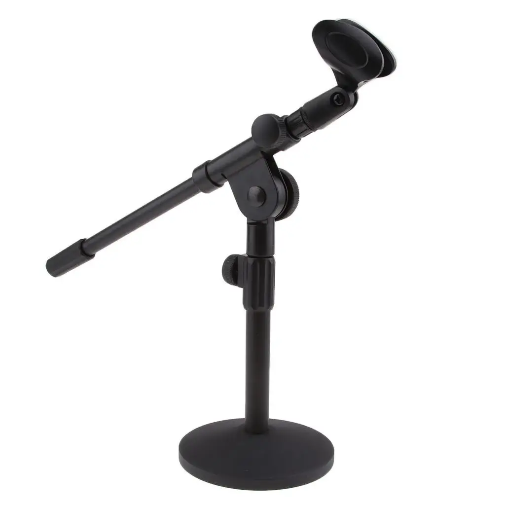 Universal Adjustable Tabletop Mic Holder 13inch ,Base Dia 5.12inch for Radio Broadcasting Studio,Stages, And TV Stations