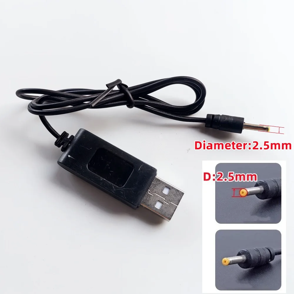 USB Cable Charger 3.7V 2.5mm Round Head For Mini Drone Smart Watch Remote Sensing Gesture Aircraft UFO Quadcopter