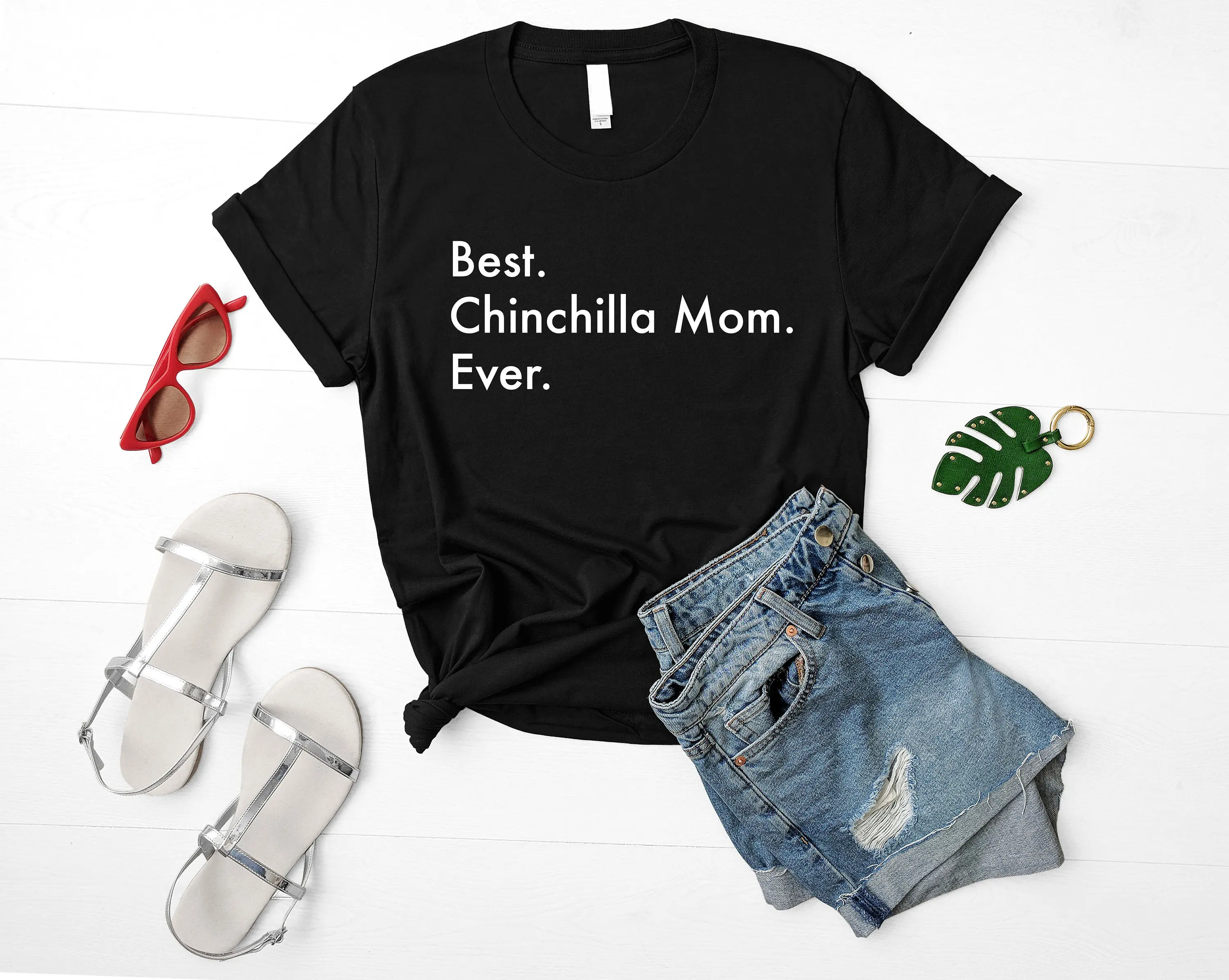 Chinchilla Mom T Shirt Best Ever Womens S 3024