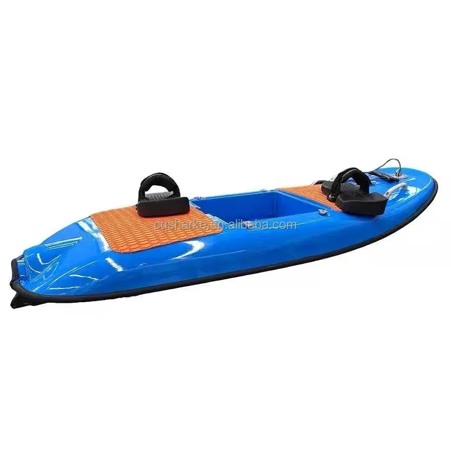 Aerodynamic High-Power Blue Electric Jet Surfboard 72V Battery Pump Inflation Including Marine Water Bag Surfing