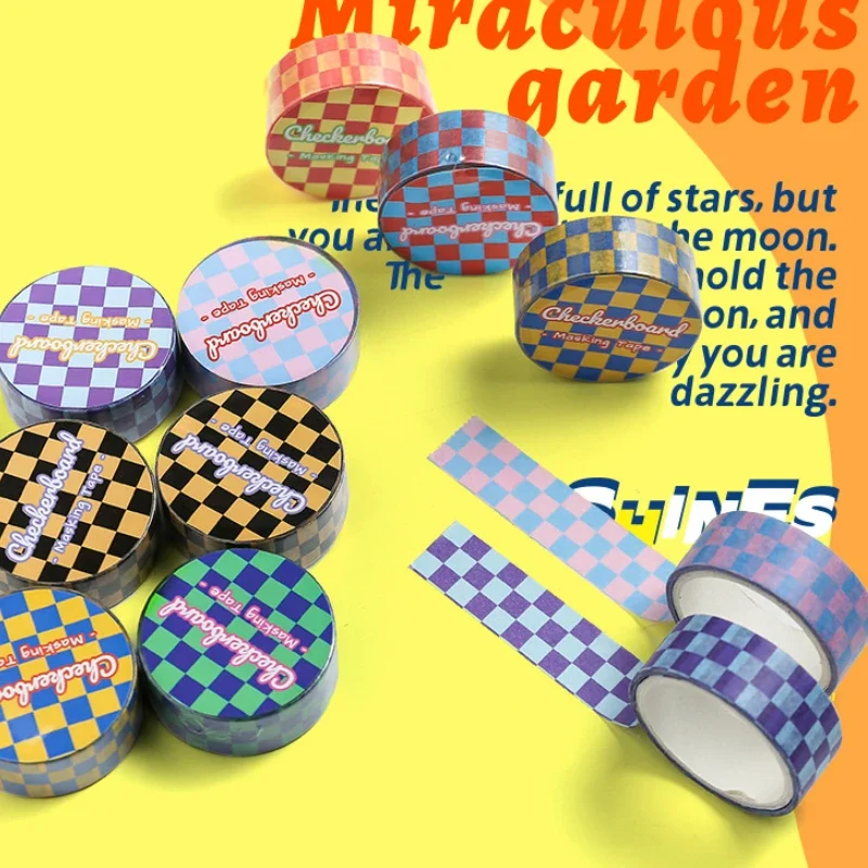 1 Rol Vers Raster Washi Tape Voor Diy Journal Scrapbooking Dagboek Planners Handwerk Benodigdheden