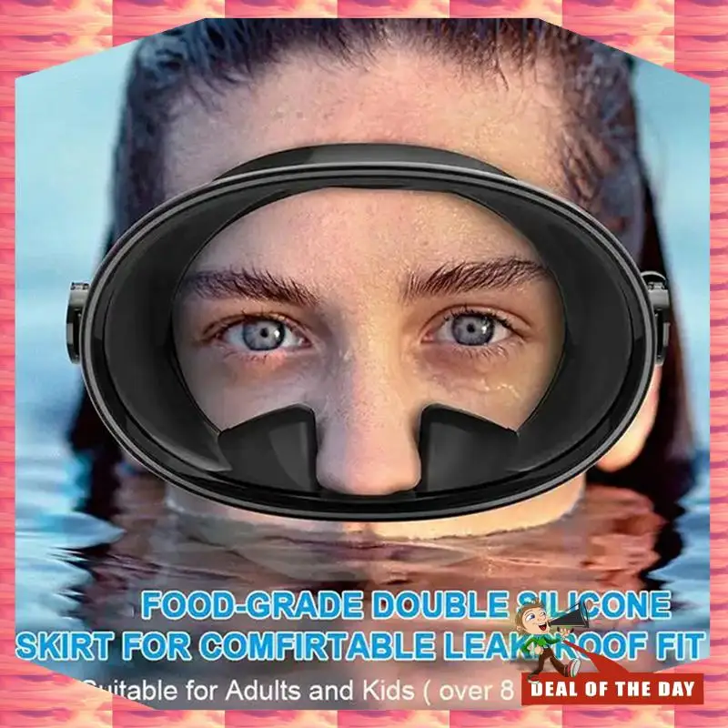 24-Hour Delivery HD Field Of Vision Diving Goggles Waterproof Anti-Fog Explosion-Proof Silicone Goggles Retro Free Diving Masks