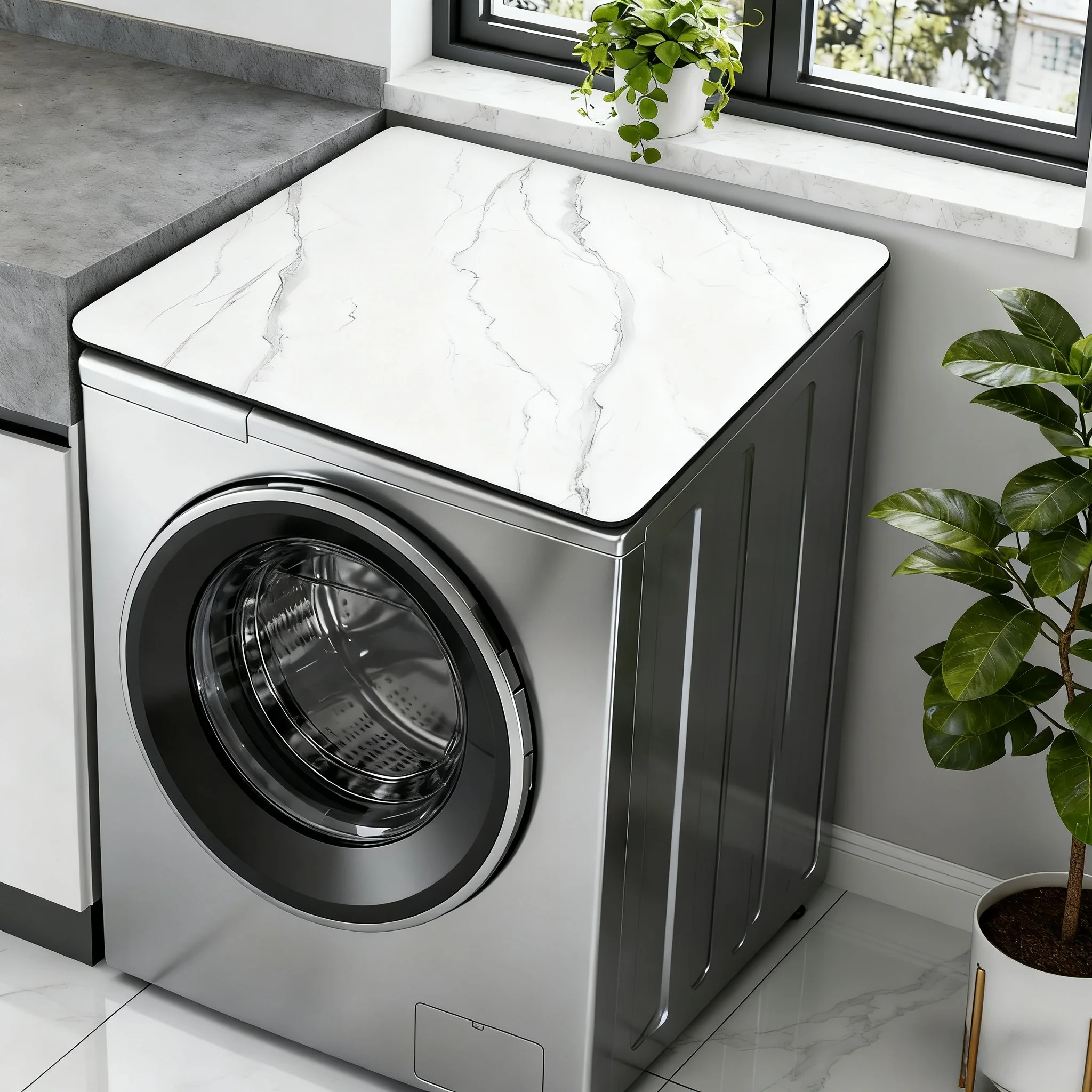 Square washing machine mat non-slip storage mat washbasin absorbent mat simple diatomaceous earth mat