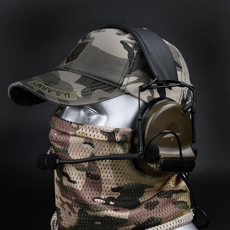 WADSN Tactical C2 COMTAC 2 Headset Communication Shooting Headwear Earphone Combat Practice Outdoor Hunting Hearing protection