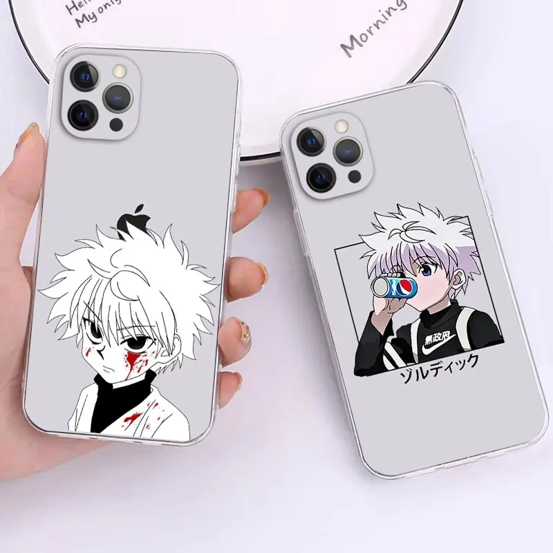 Cute Hunter X Hunter Transparent Phone Case For iPhone 13 12 11 Pro XR X XS MAX 7 8 6s Plus HXH Anime soft silicone Cover Fundas