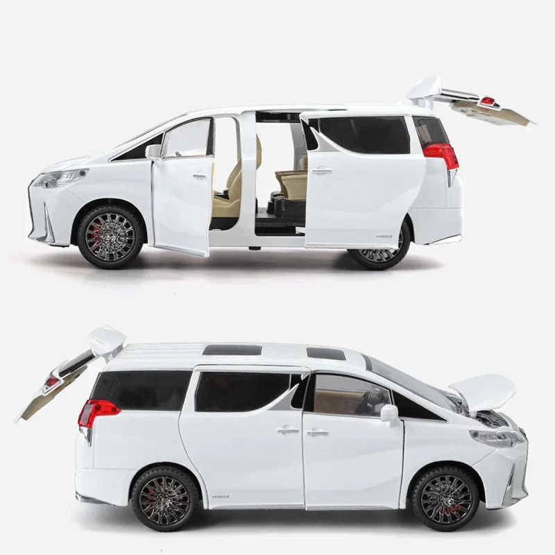LM300 MPV سبيكة سيارة نموذج 1:24 النسخة الرئيسية Diecasts لعبة معدنية المركبات نموذج سيارة محاكاة الصوت والضوء هدية للأطفال