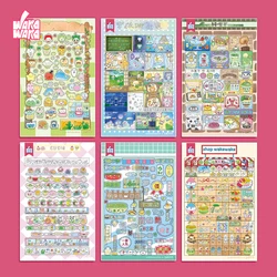 WAKAWAKA Kawaii Deco Sticker Scrapbooking Material Ancient Dream Core Cute Animal Decorative Stickers for Journal Planner