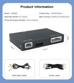 Bezdrátový CarPlay Android Auto Linux modul pro Highlander/RAV4/4Runner/Tundra/Tacoma/Camry/Corolla/Avalon/Prius/CH-R/Sienna 6 nejlepší prodej Příslušenství pro Toyotu RAV4 2011 - №5