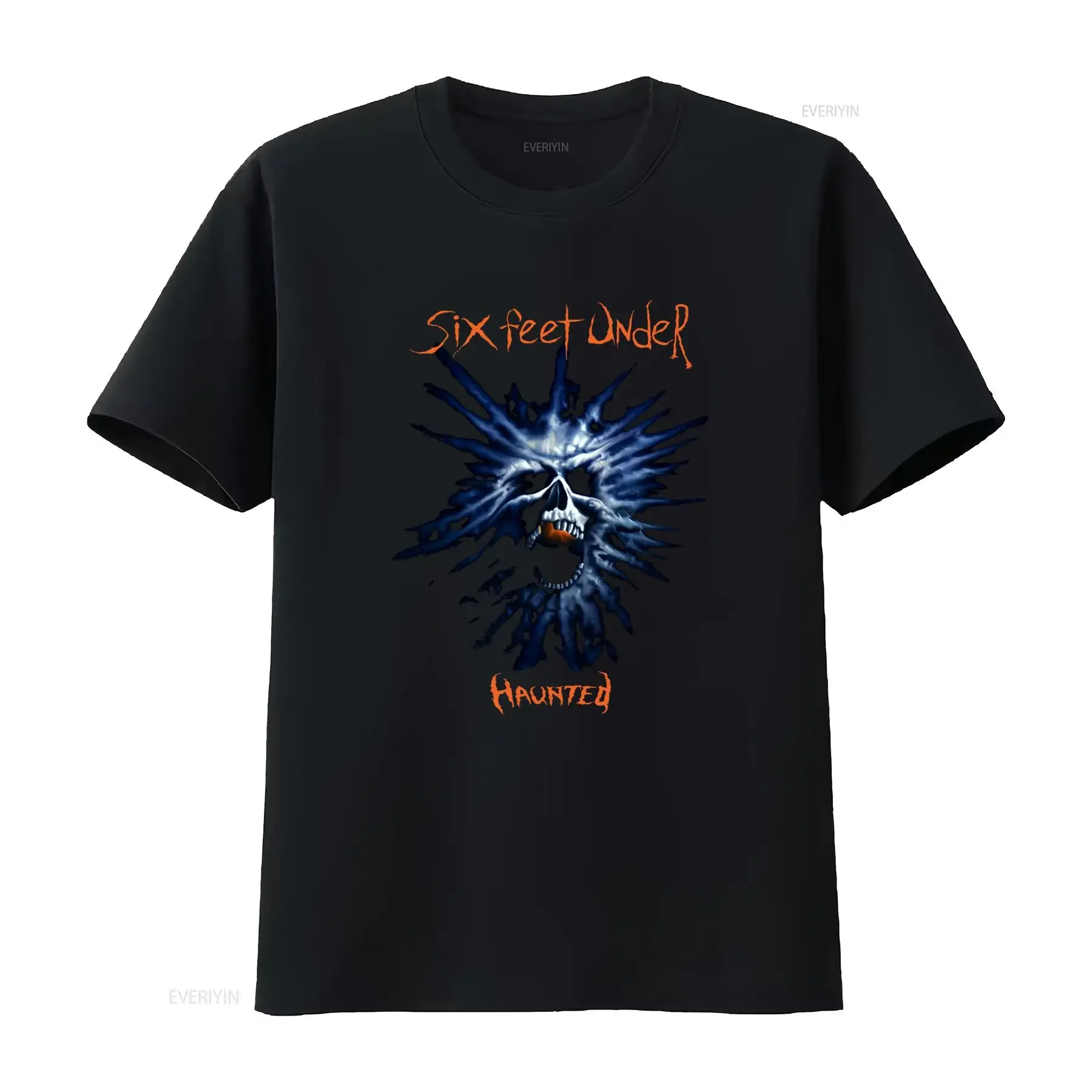 Camiseta con estampado de Six Feet Under para hombre, diseño inspirado en bandas de rock, algodón de alta calidad, estilo vintage lavado, cómoda y a la moda.