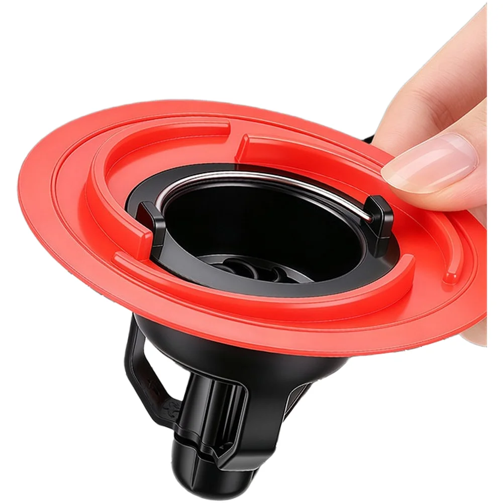 Magnetic Drain Cover for vortex Floor Drains Hair for Filter Trap Quick Clean Design ABS Material 7.5x6x3cm Red Color