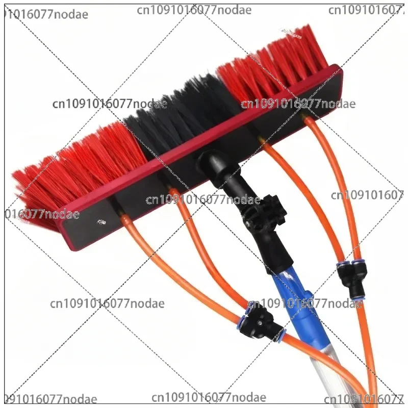 Photovoltaic Panel Cleaning Tool Water Brush Solar Panel Water Spray Cleaning Brush Extended Rod Portable Telescopic Rod Glass