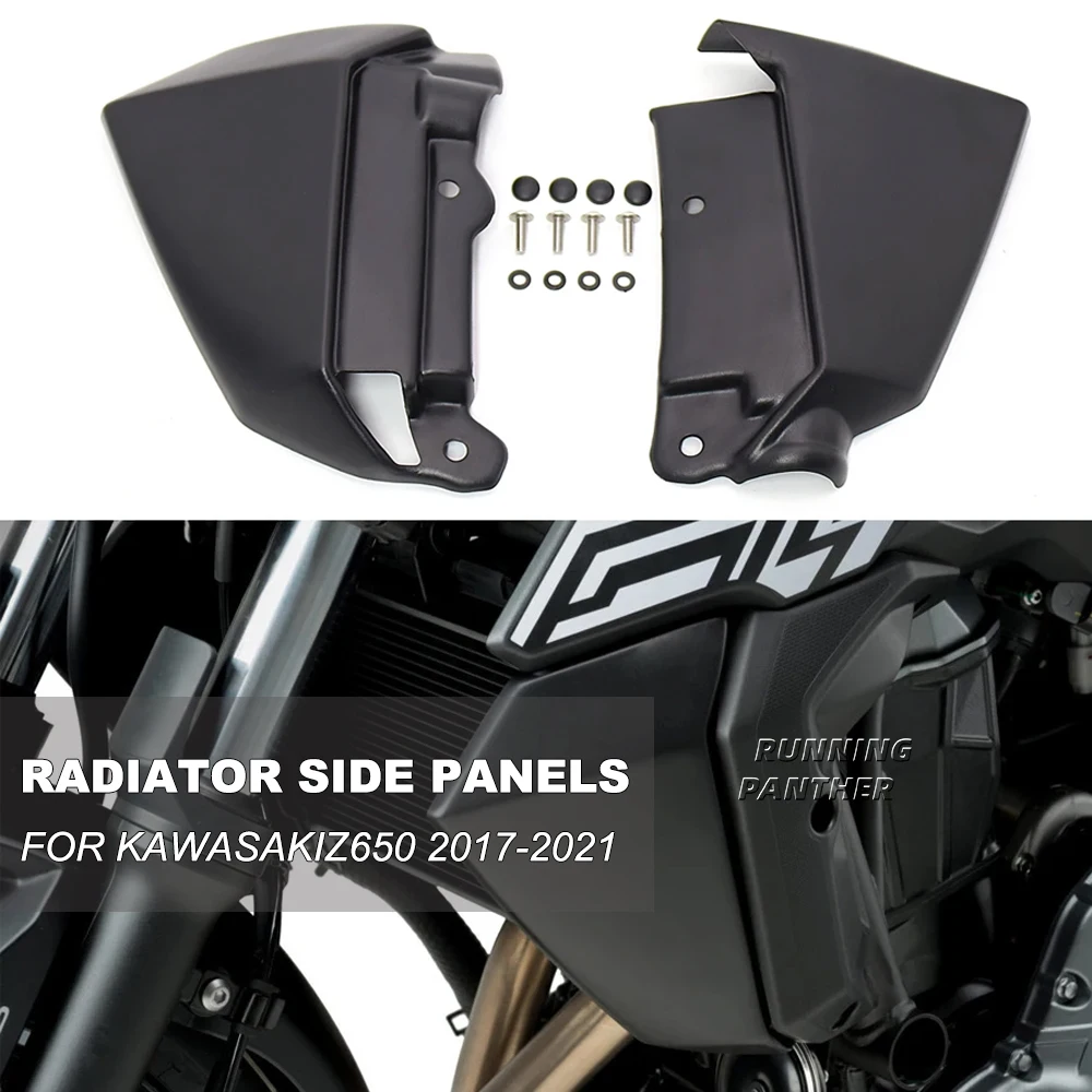 

Motorcycle Accessories Radiator Caps Side Panels Both Sides Board Guard Covers For Kawasaki Z650 Z 650 2017 2018 2019 2020 2021