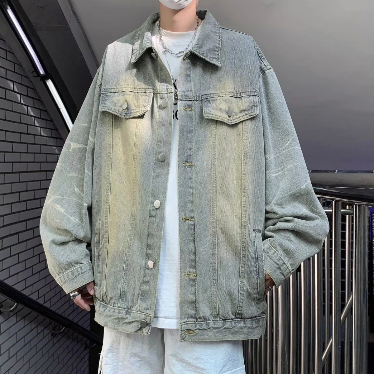 

Повседневная мужская куртка в американском стиле, модная свободная куртка в корейском стиле Харадзюку, весенне-осенняя верхняя одежда