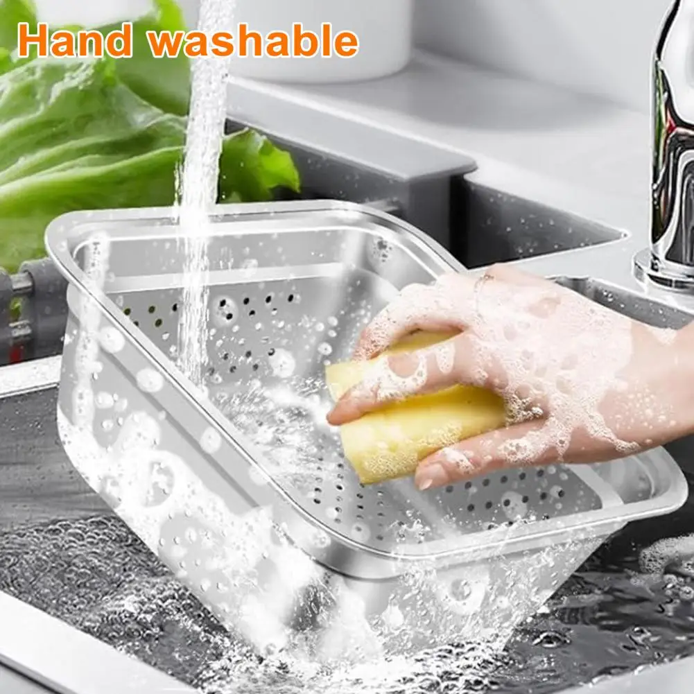Metal Frying Basket 304 Stainless Steel Crisping Basket Capacity 4qt Fryer Crisper Tray Heat-resistant Dishwasher Safe for Og701