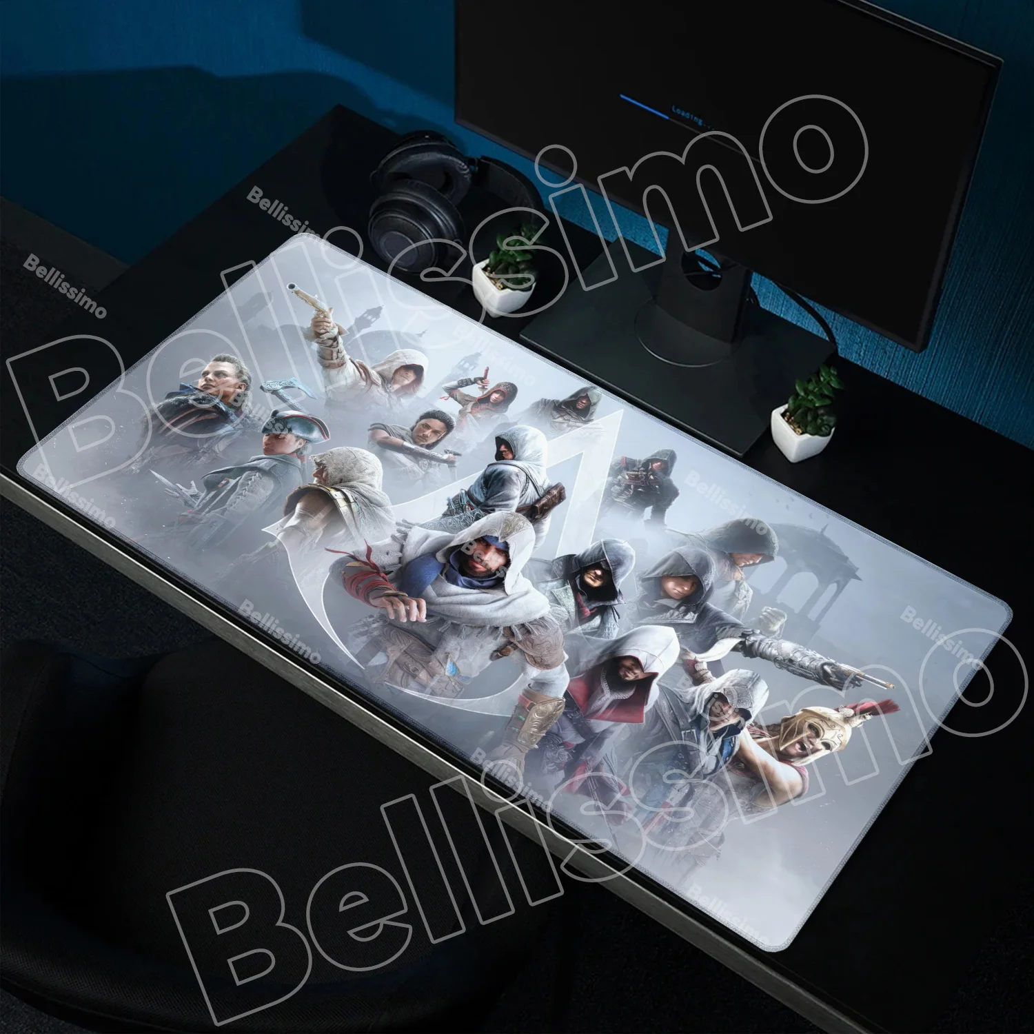 

Non Slip Large Gaming Assassins Creed Mousepad PC Accessory Game Mouse Pad Size For E-sports Rubber Keyboards Mat Boyfriend Gift