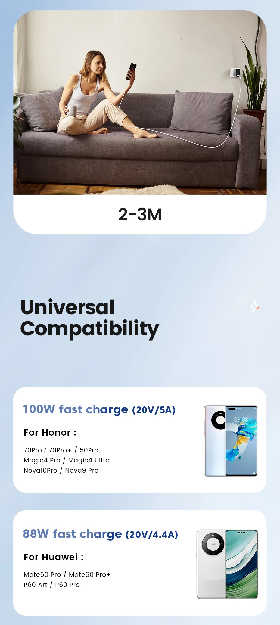 Toocki 6A Super-Ladekabel USB auf USB-C für iPhone 17 16 Samsung Huawei 1/2/3/5 Stück 100W Typ-C Schnelllade- und Datenkabel – Detail 10