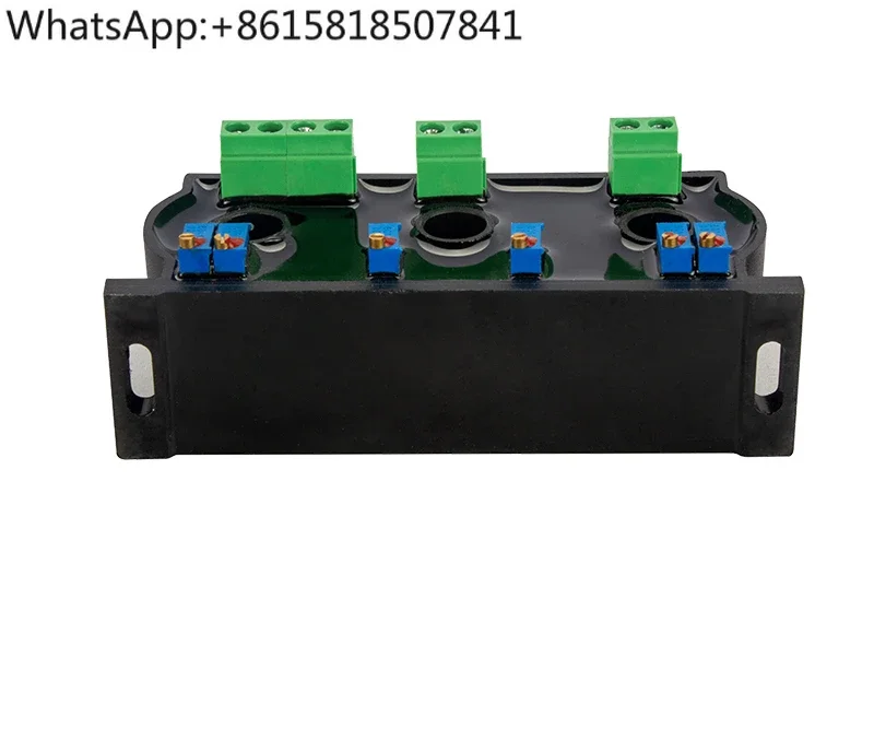 Three-phase AC current transmitter perforated AC0-20A30A50A100A to 4-20mA0-10V conversion module