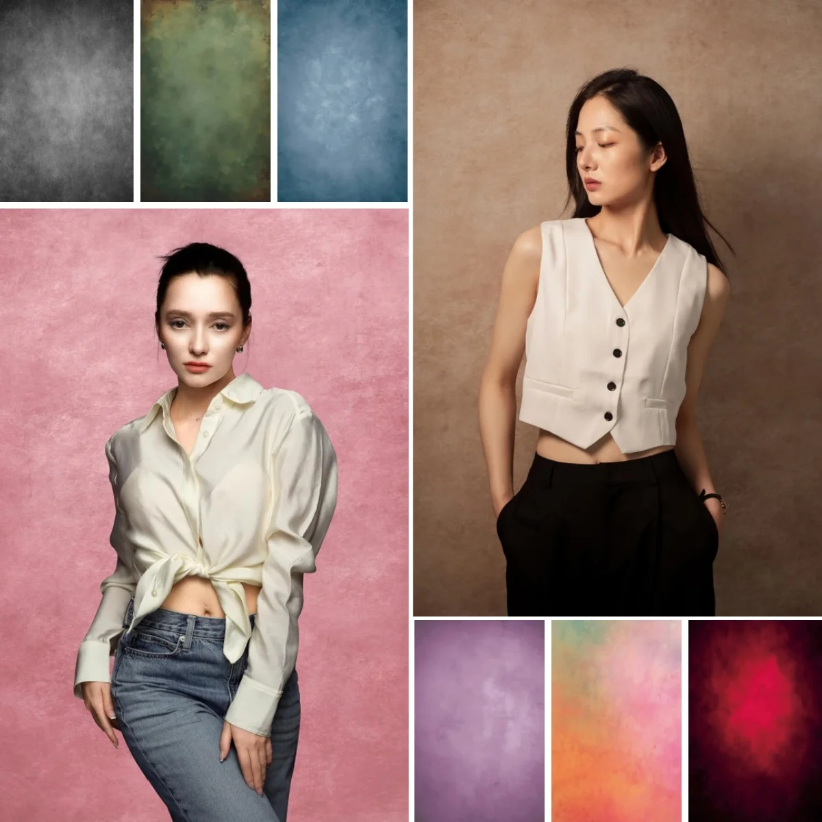 Abstract Gradient Color Photography Backdrop Maternity Kid Adult Art Portrait Wedding Birthday Party Decoration Photo Background