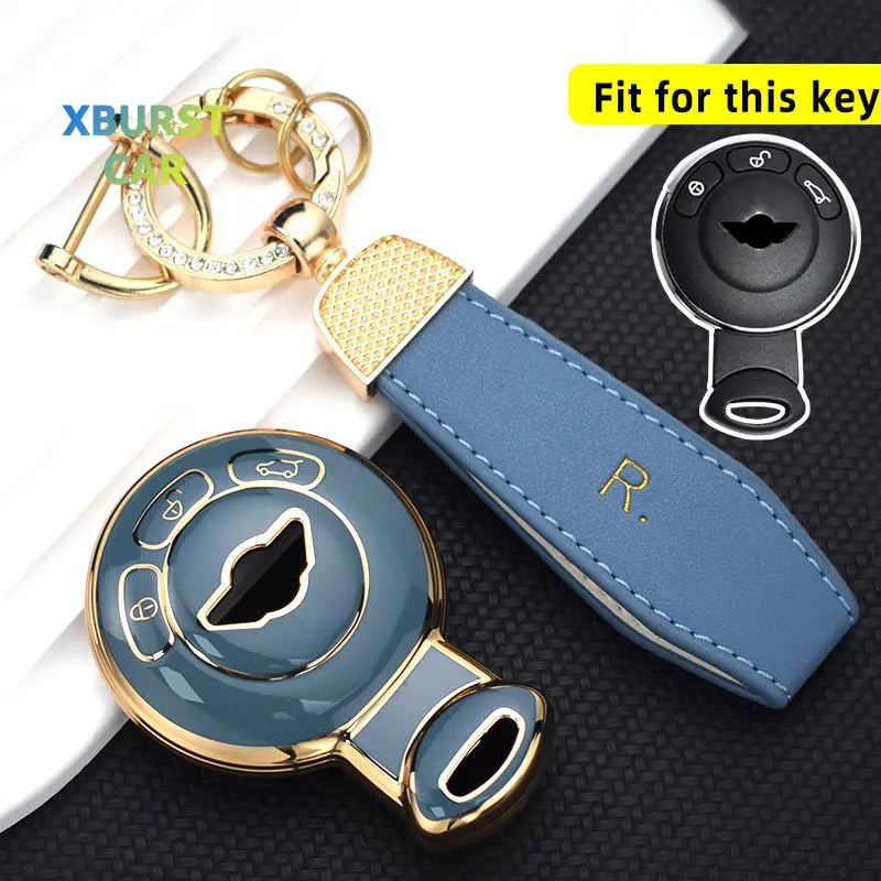 Car Key Ring Shell Fob Holder Keychain Protector for BMW Mini Cooper R55 R56 R57 R58 R60 R61 Countryman TPU Car Key Case Cover