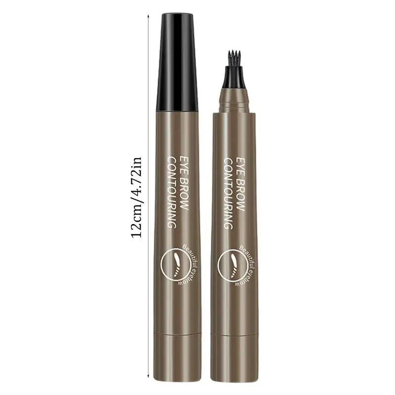 Liquid Eyebrow Pencil 4-Point Eyebrow Pencil Waterproof Nature Eyebrow Pen Pencil Eyebrow Marker Quick Dry Long Wear No Smudge