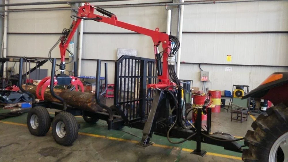 2025Rimorchio per tronchi da presa per macchine Foresterry con gru