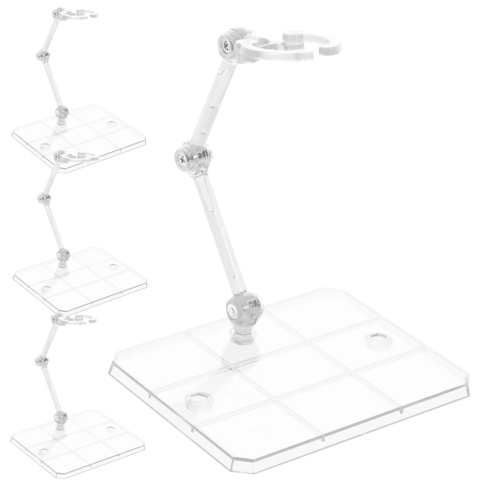 4 Pcs Action Figure Stand Wear-resistant Support Protein Display Accessory Manual Transparent