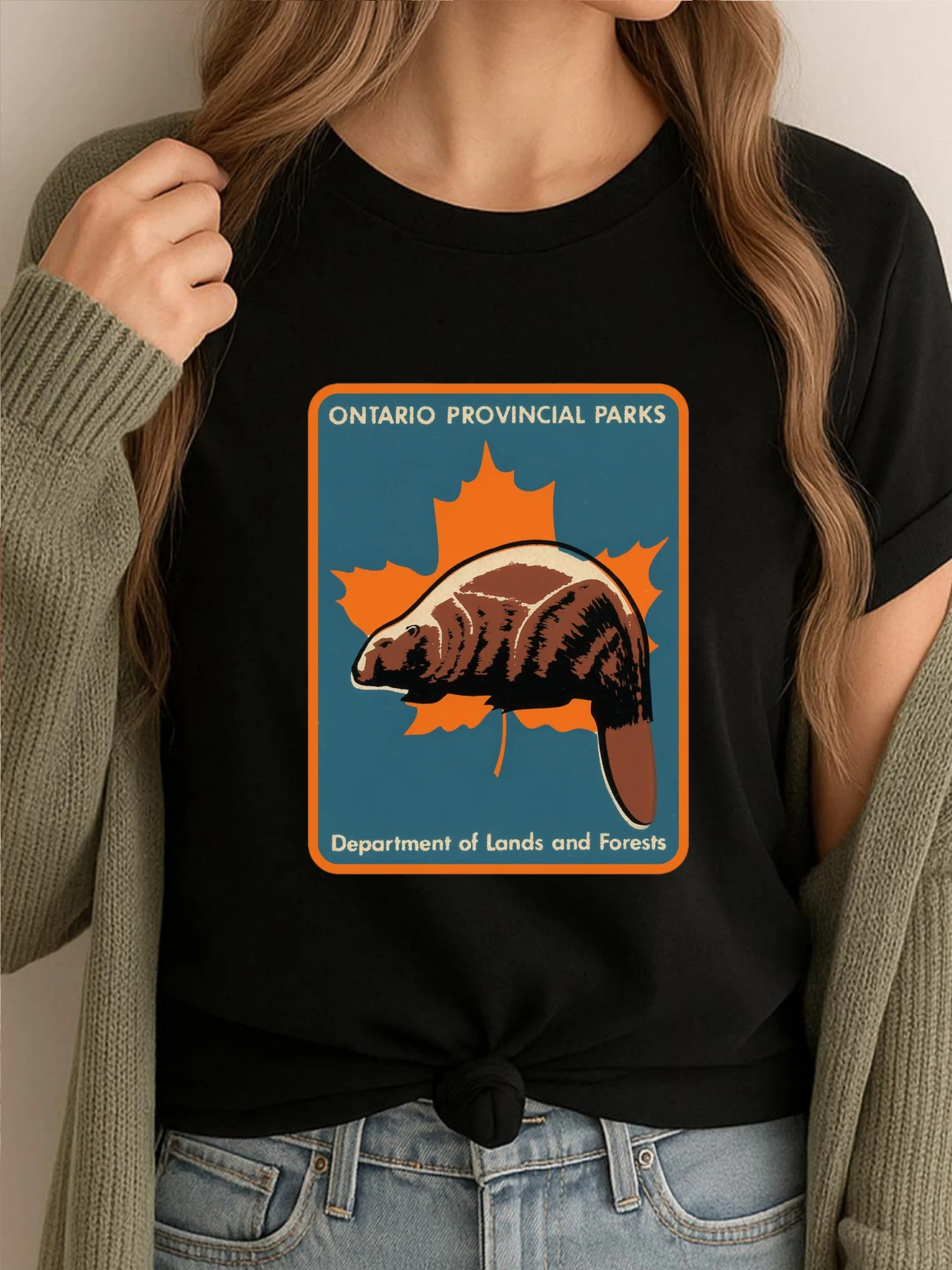 

Ontario Provincial Parks Black Shirt Graphic Tees Men's Clothing Funny Shirts Luxury Designer Printed Clothes