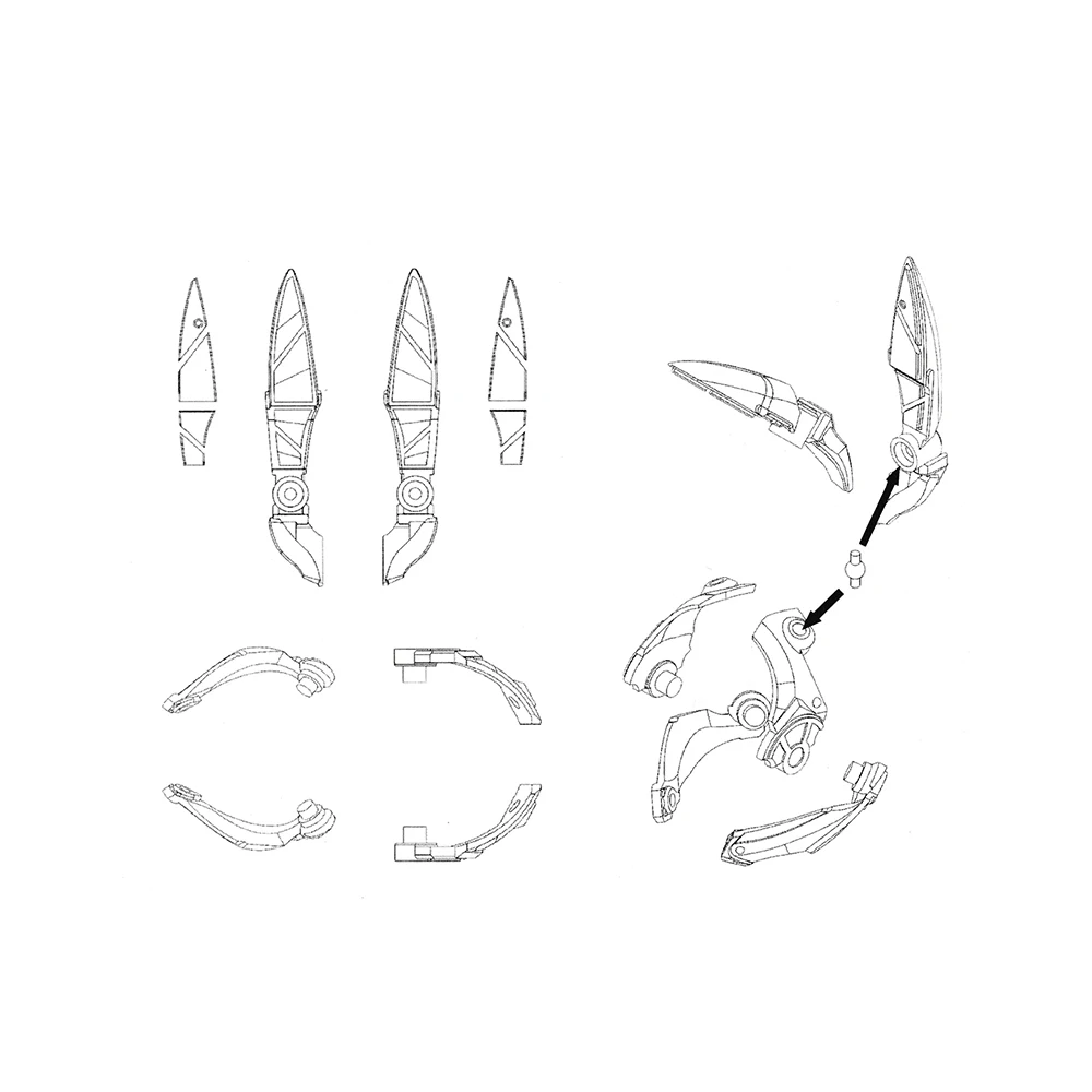 

SH STUDIO 1/12 Machine Girl Goddess Device WS06D Combat Headgear Rabbit Ear Accessory Resin GK Modification Model