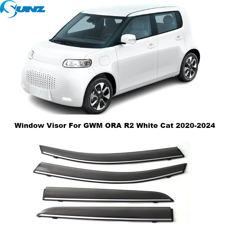 

Side Window Visor For GWM ORA R2 White Cat 2020 2021 2022 2023 2024 Car Weathershields Sun Rain Snow Wind Guards Deflectors