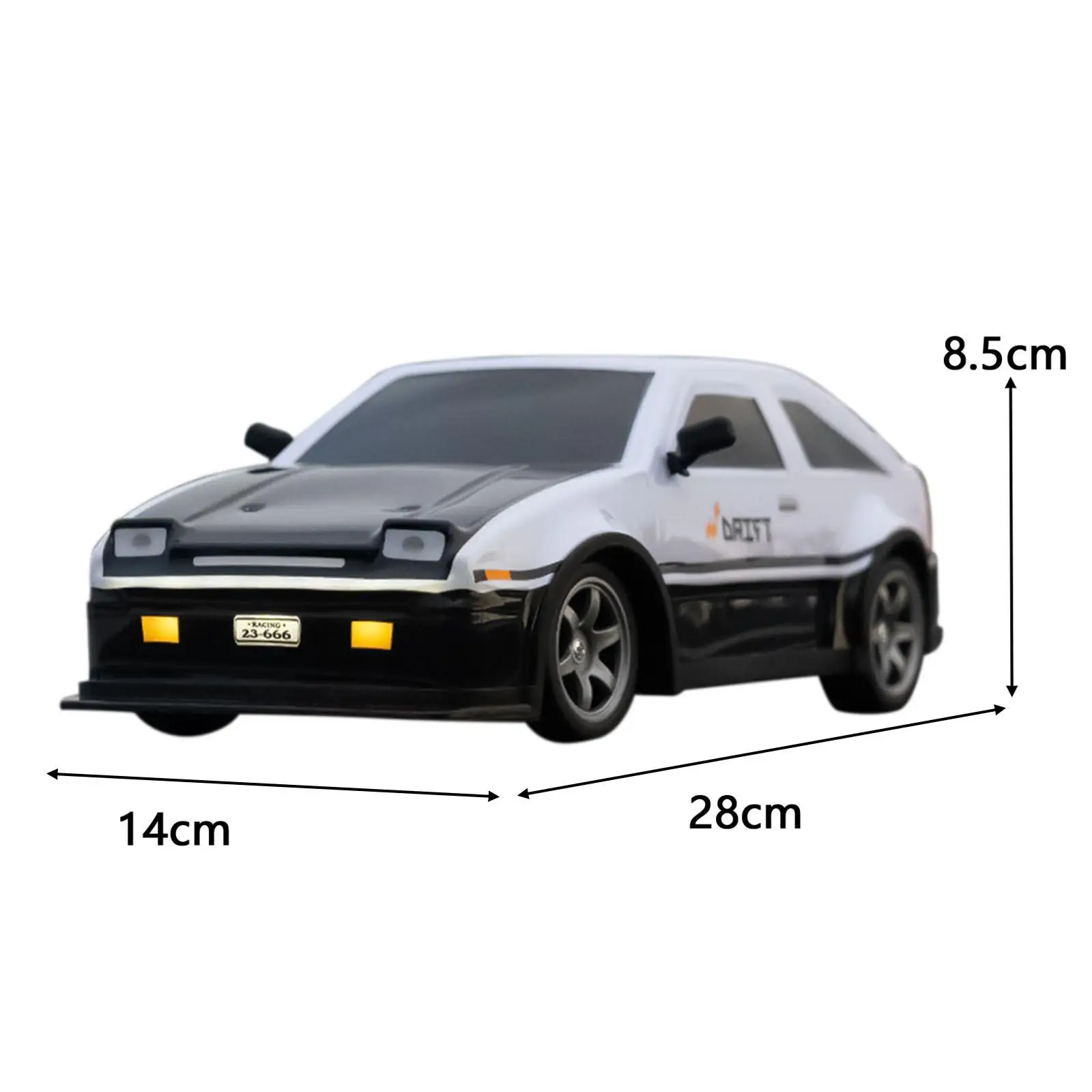 Modelo de veículo clássico de carro de deriva RC 1/16 para lembrancinhas de festa de ano novo