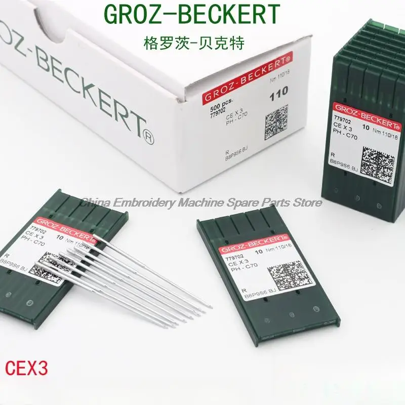 10PCS CEX3 Ph-C70 CE Towel Embroidery Sewing Needles 16 18 Germany Groz-Beckert for Tajima Barudan Swf Happy Feiya Zsk Domestic