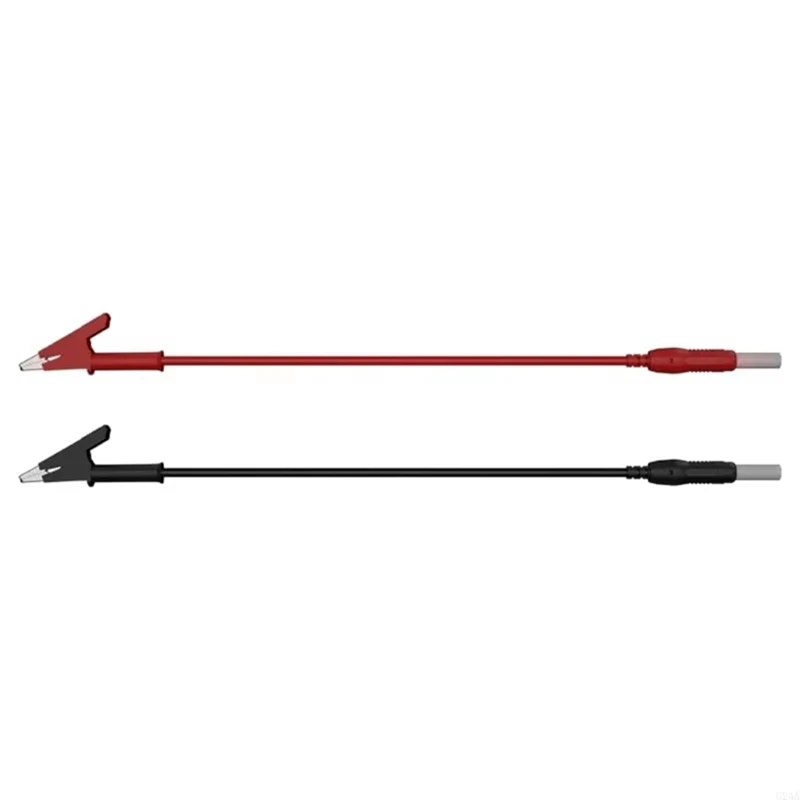 2Pcs 4MM Retractable Safety Banana Plug To Banana Plug 1M Nickel Plated Copper Banana Plug J.70019 Test Lead Red Black