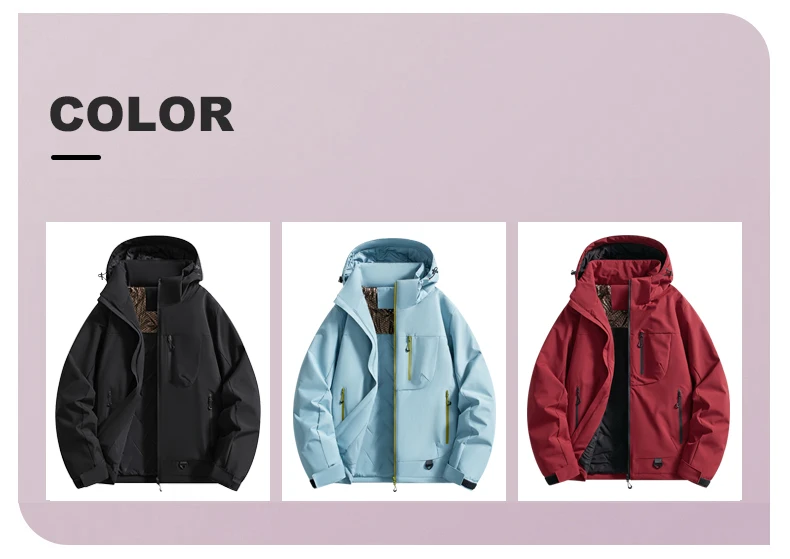 LNGXO Warme Fleecejacke für Damen, wasserdicht, winddicht, Winter-Windjacke, Wandern, Camping, Skifahren, Klettern, Regenmantel, Graphen-Innenseite – Detail 14