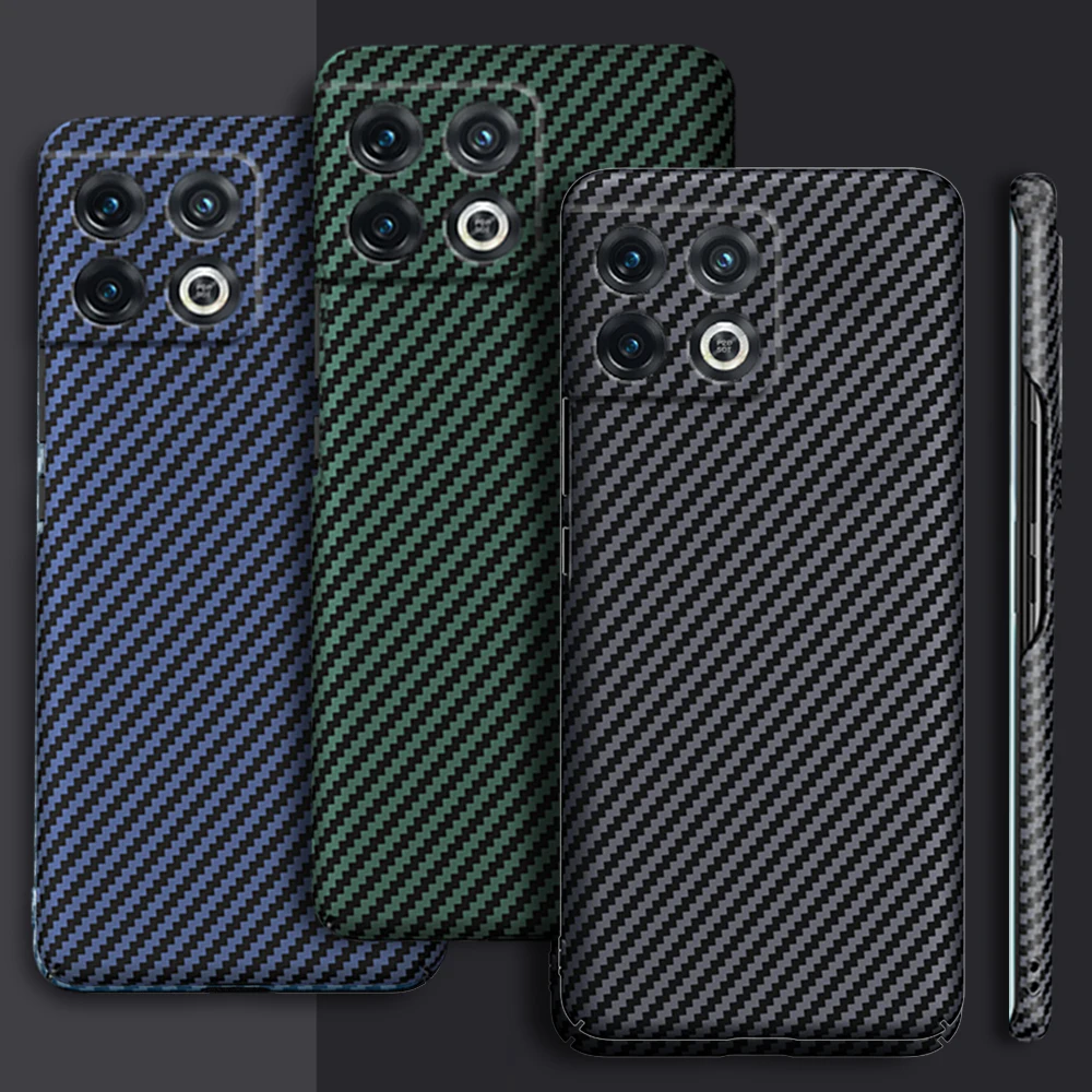 

1+10 Carbon fiber Hard Case for Oneplus 10 Pro Ultra Thin Lens Protection Luxury Anti-Knock Texture Hard Phone Cover Cases