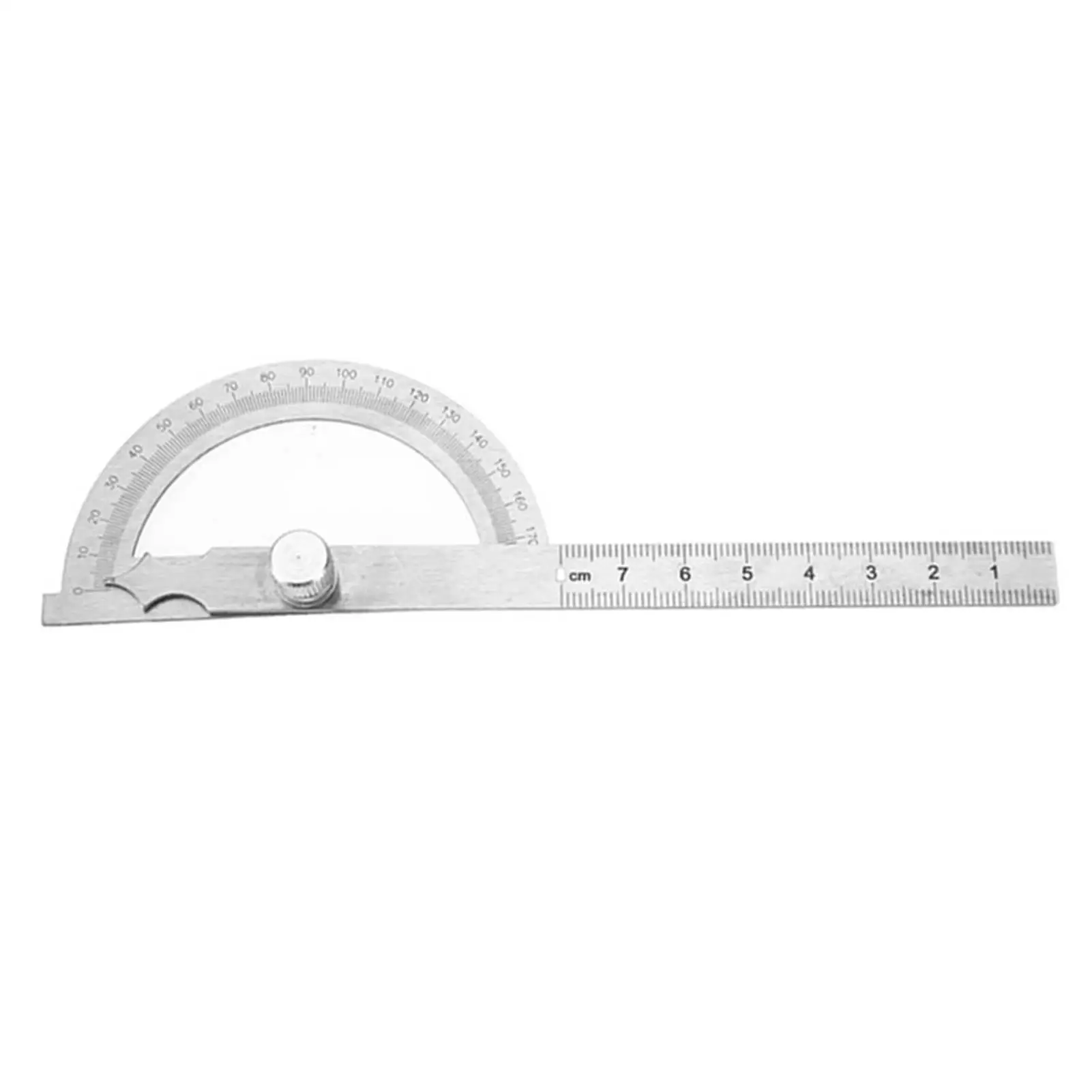 2-in-1 Stainless Steel Protractor Goniometer Angle Finder with 15cm Ruler, 0-180 Degree Measurement Tool