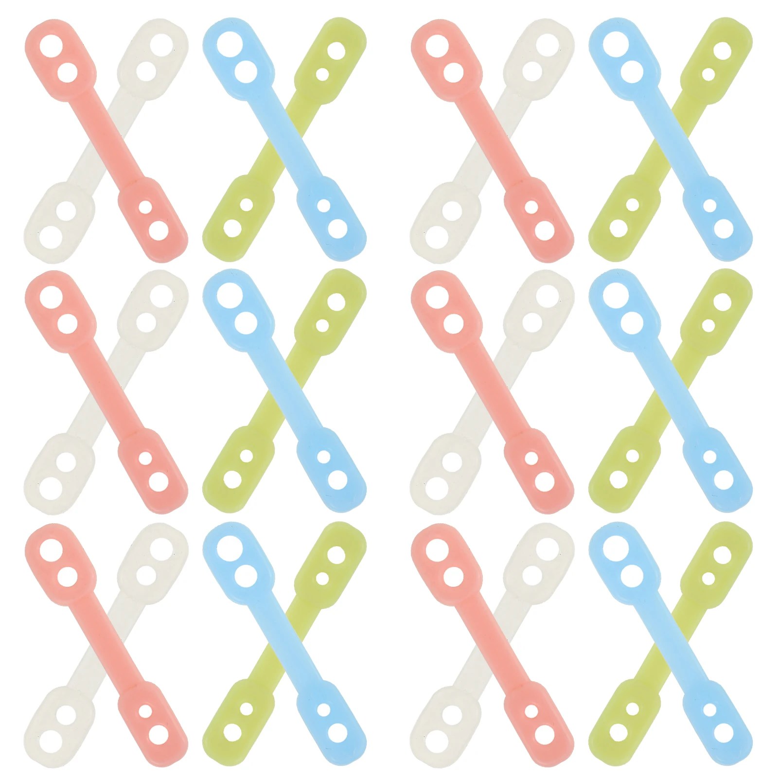 

100Pcs Silicone Windproof Buckles Skid Proof Hanger Parts Secure Clothes Clips Windproof Hanger Grips Fixing Buckle