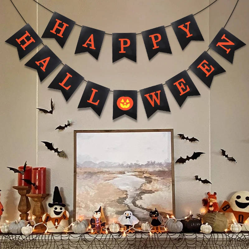 

1Set Happy Halloween Hanging Paper Bunting Banner Spiral Pendant Halloween Party Horror Atmosphere Ghost House Home Decor