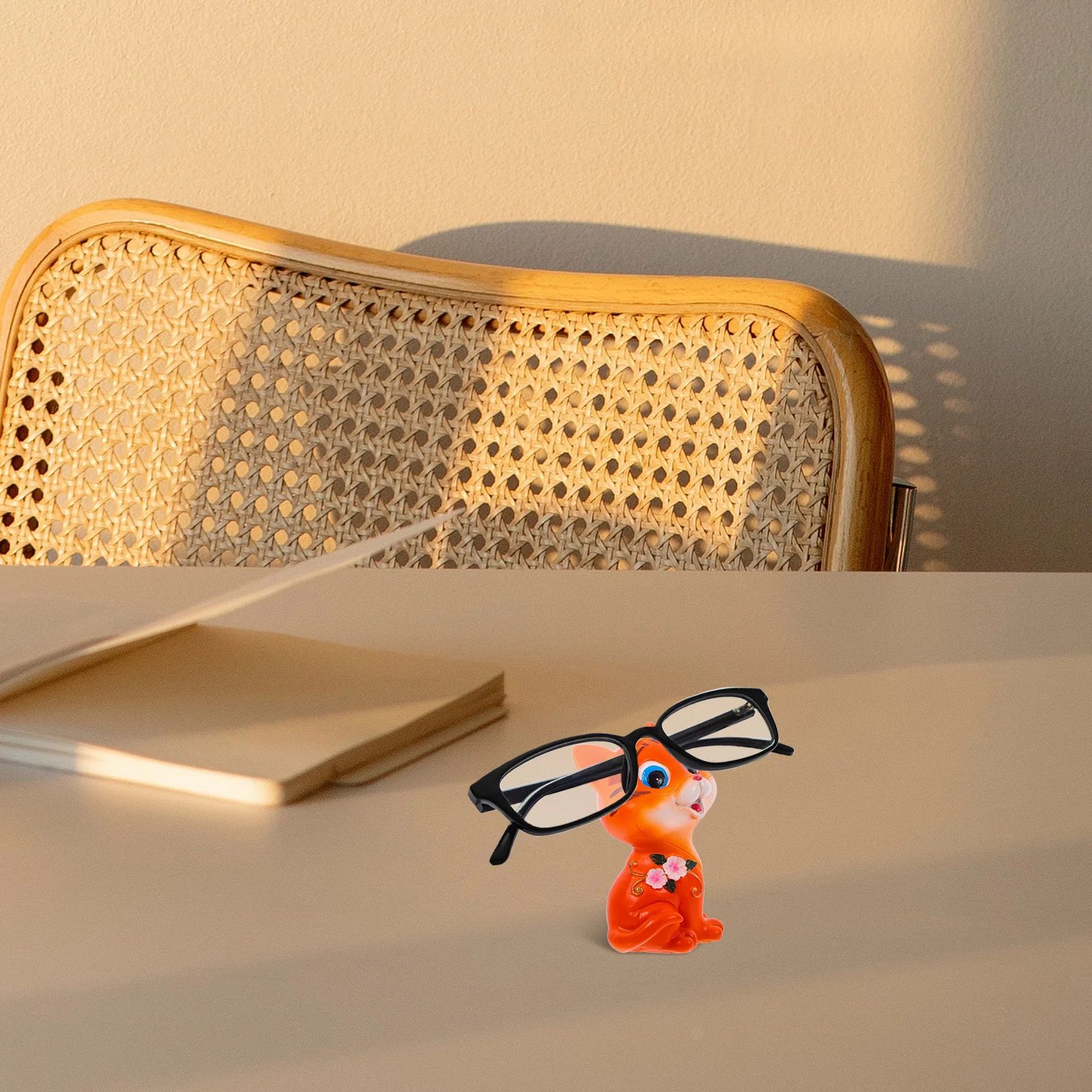 

Cat Eyeglass Holder Gray Resin Animal Design Desktop Stand For Glasses Sunglasses Display Home Office Decor Eyewear
