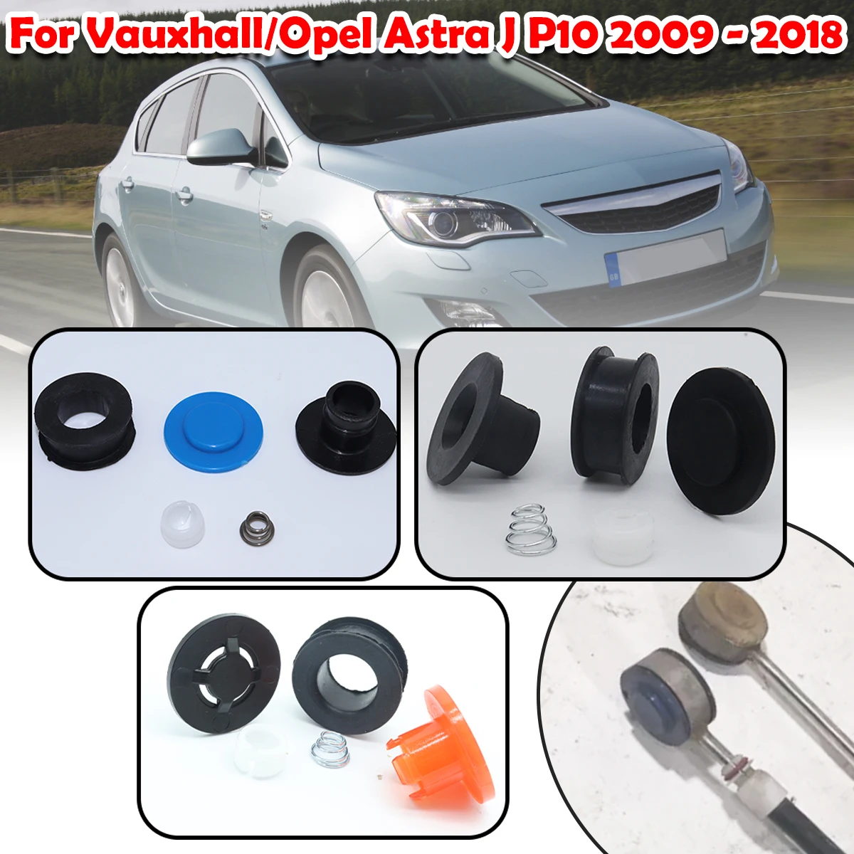

For Vauxhall/Opel Astra J P10 Gear Linkage Repair Kit Gearbox Selector Shift Lever Cable end Connector Bushing 2009 2010 - 2018