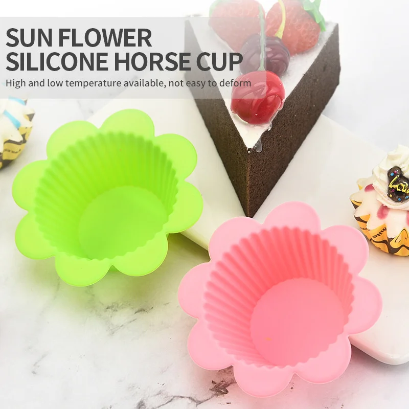 Moldes de silicona para cupcakes, reutilizables, antiadherentes, fáciles de limpiar, 1 piezas