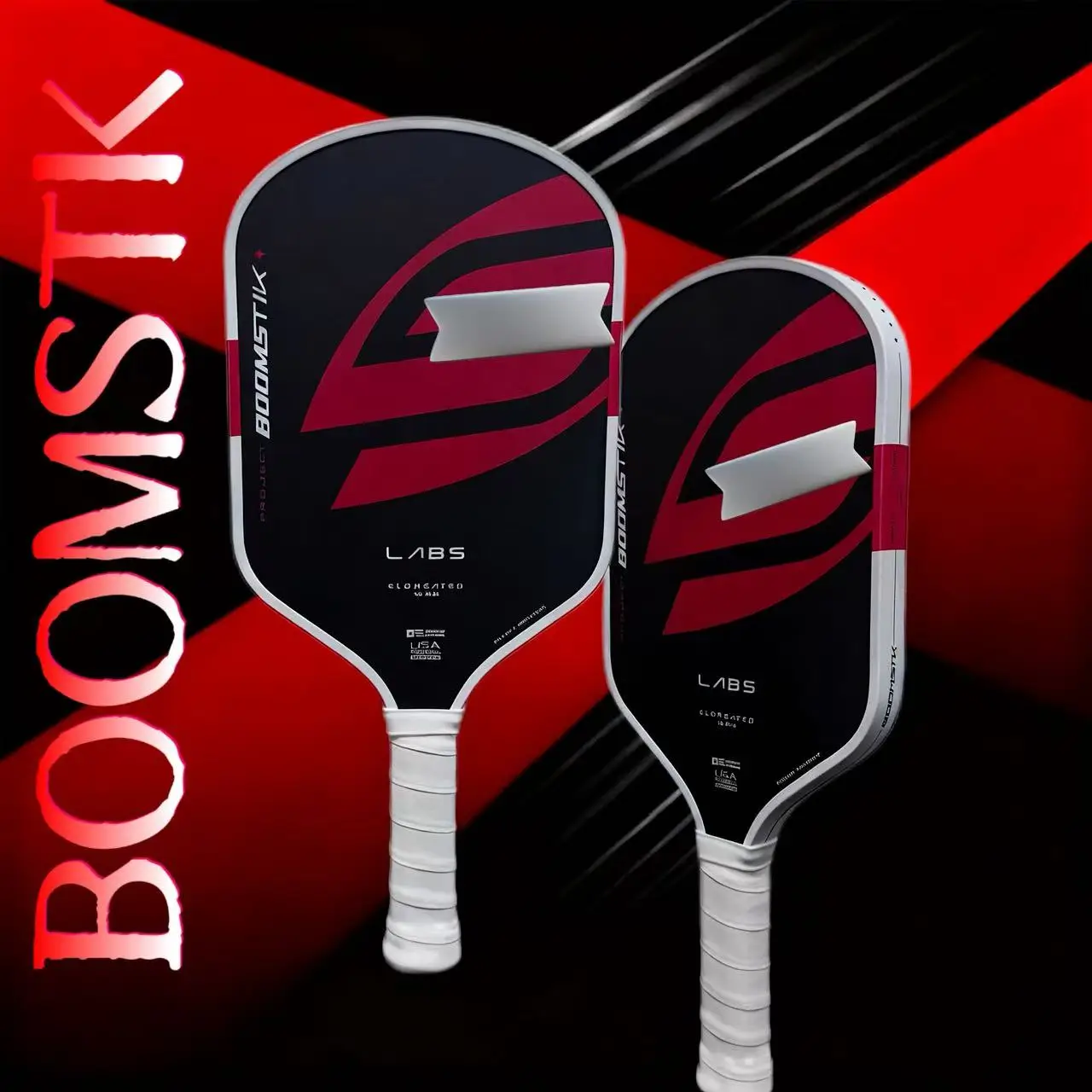 LABS Project Boomstk Paleta de Pickleball alargada Raqueta con núcleo de pluma de 16 mm Paleta de espuma pura