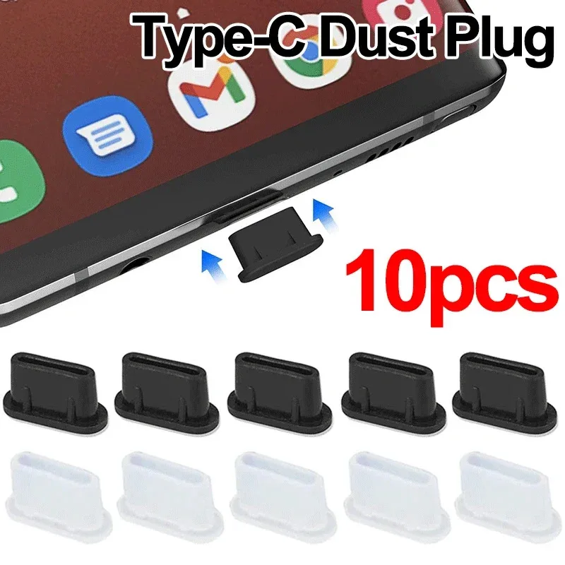 

1-10pcs Silicone Dust Plugs Type C Charging Port Protector Stopper Cap Cover for Iphone 15 Pro Max 15 Plus Xiaomi Anti-Dust Plug