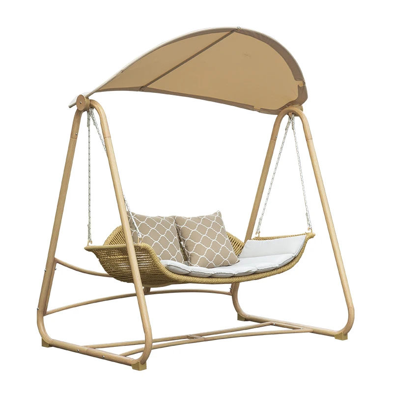 

Outdoor swing patio terrace double rocking chair villa garden outdoor swing hanging chair yard hanging basket chair