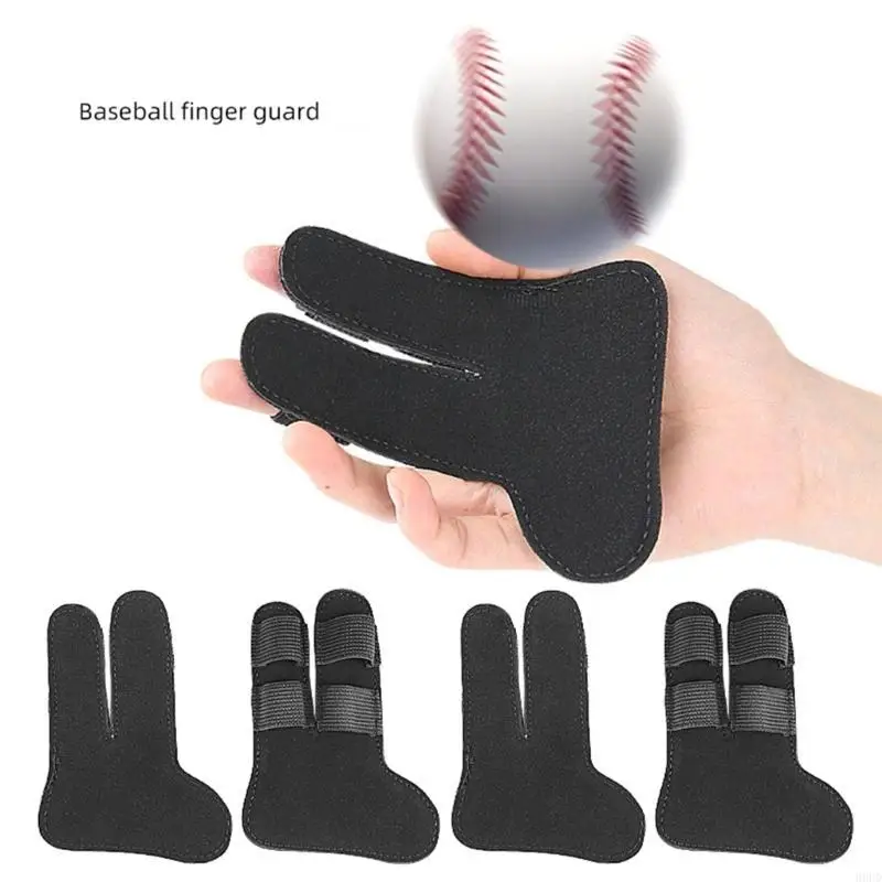 Finger Sleeves Breathable PU Leather Baseball Batting Protective Guard 69HD